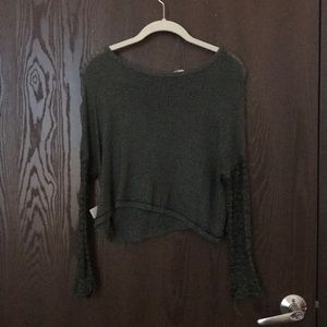 Cropped lightweight sweater